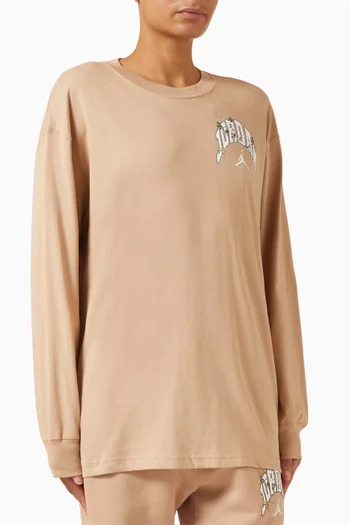 تي شيرت جوردان بروكلين بنقشة ريالتري صوف