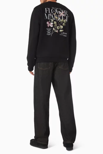 سويت شيرت برادي بطبعة Flower Market قطن