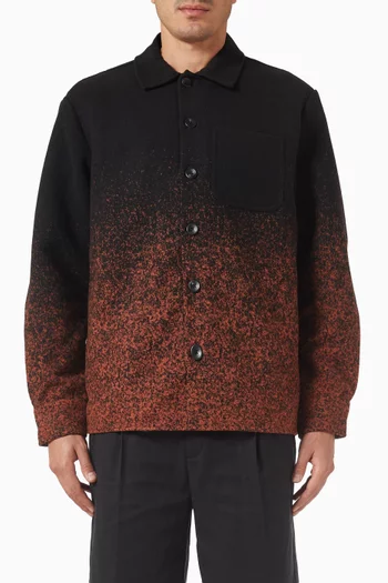 Kaleb Faded Overshirt in Wool-blend