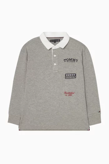 تي شيرت بولو بطبعات مختلفة قطن