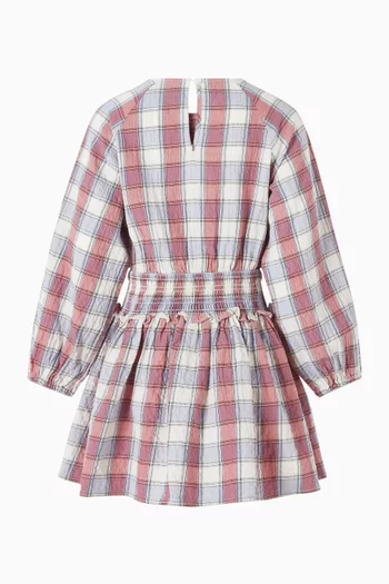 Check Smocked Dress