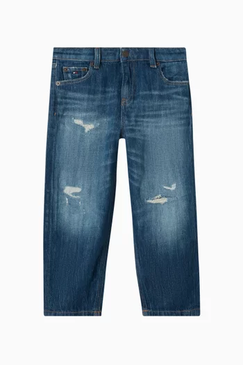 Barrel-leg Jeans in Denim