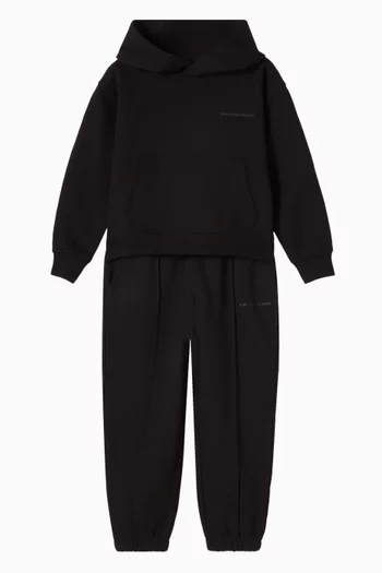 Pintuck Logo Sweatpants in Cotton-terry