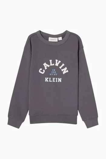 Varsity Logo Sweatshirt in Cotton-terry