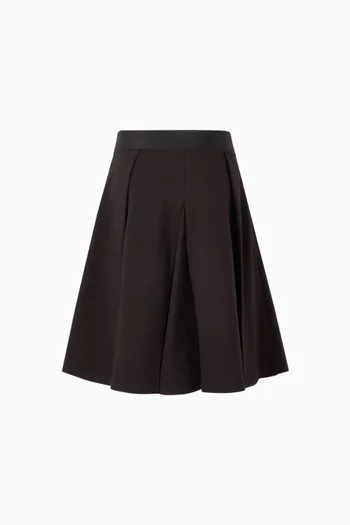 Flared Skirt in Punto Milano Fabric