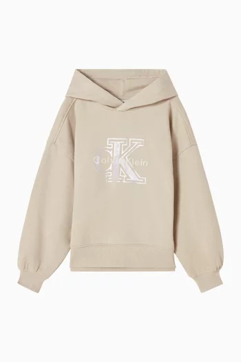 Velvet Monologo Hoodie in Cotton
