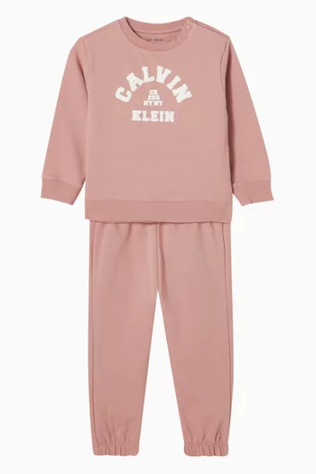 Varsity Logo Tracksuit Set in Cotton