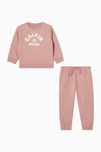 Varsity Logo Tracksuit Set in Cotton