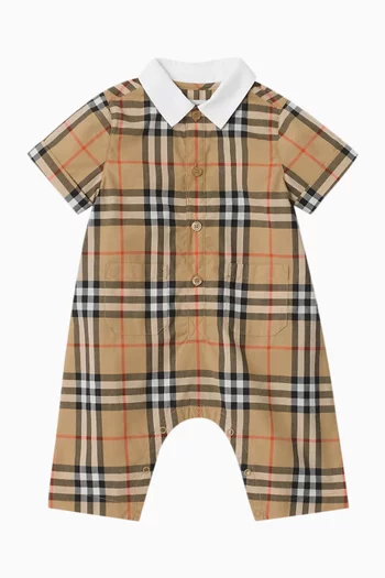 Check Playsuit in Cotton