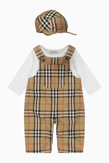 طقم هدايا قطن مطاطي للأطفال الرضع، 3 قطع