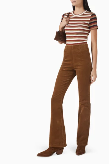 تي شيرت برويت بنقشة مخططة قطن مطاطي