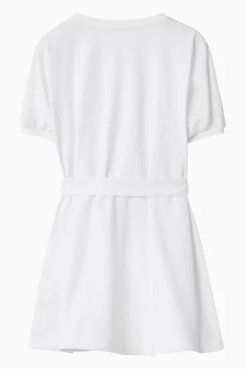 Check Trim T-shirt Dress in Cotton