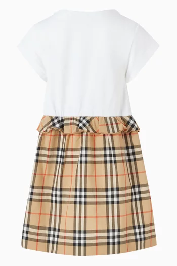 Rhonda Frilled Check-print Dress
