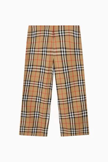 Check Trousers in Cotton