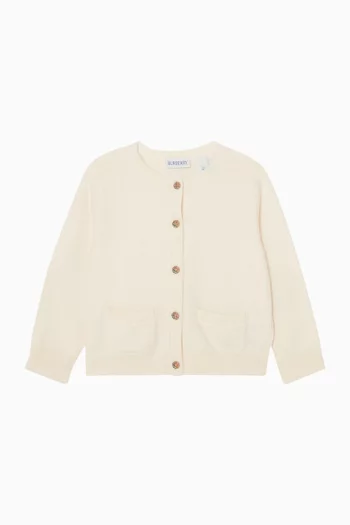 كارديغان أيسلا برقع على شكل قلوب ونقشة مربعات صوف وكشمير