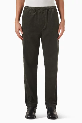 بنطال جباري قماش قطني مخملي مضلع