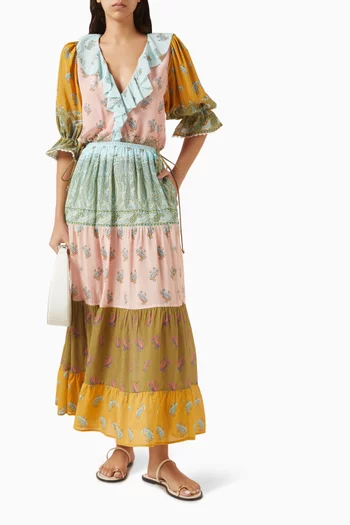 بلوزة لوسينت بكشكش حرير