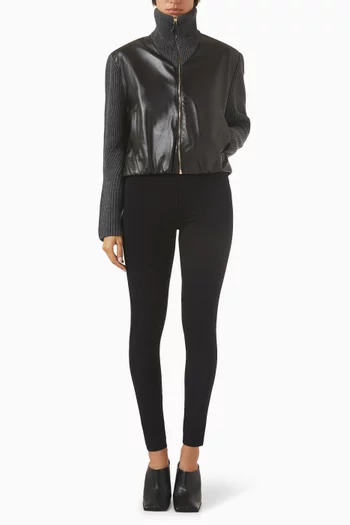 High-rise Ribbed Leggings