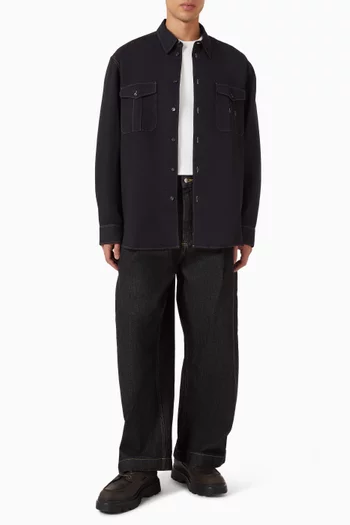 قميص لورو قطن وكتان تويل