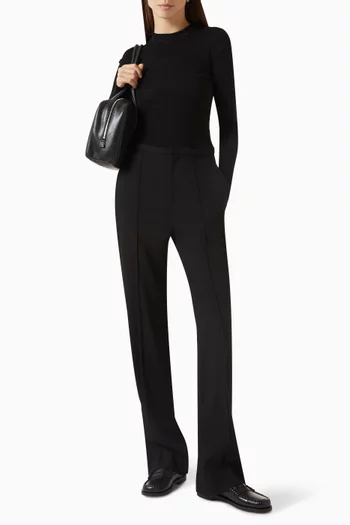 بلوزة بأكمام طويلة صوف مارينو