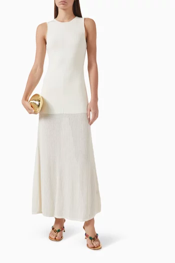 فستان لوسيرن منسوج من مزيج فيسكوز