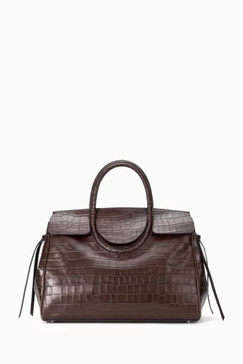 حقيبة يد مود جلد بنقشة جلد التمساح