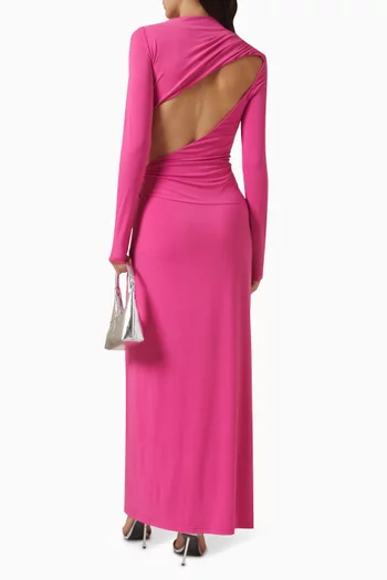 فستان جون بكشكش نسيج جيرسيه