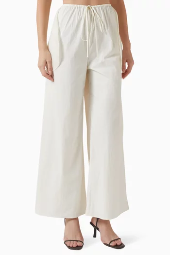 Tracey Wide-leg Pants in Silk Blend