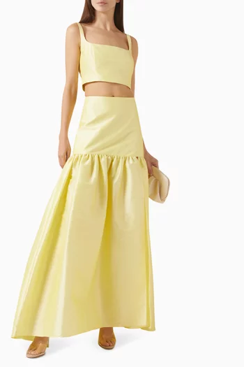 Toledo Cropped Top in Satin