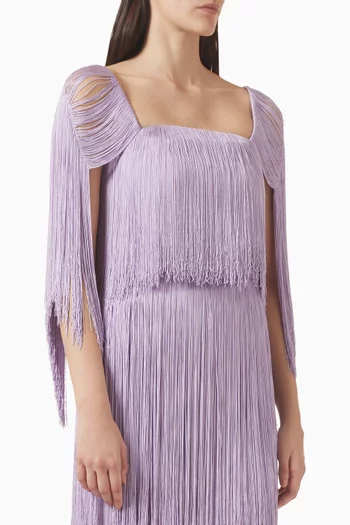 Delta Fringed Cropped Top