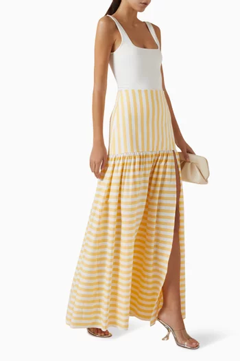 Toledo Maxi Skirt in Satin