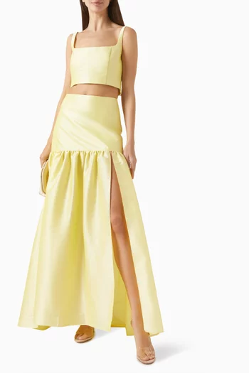 Toledo Maxi Skirt in Satin