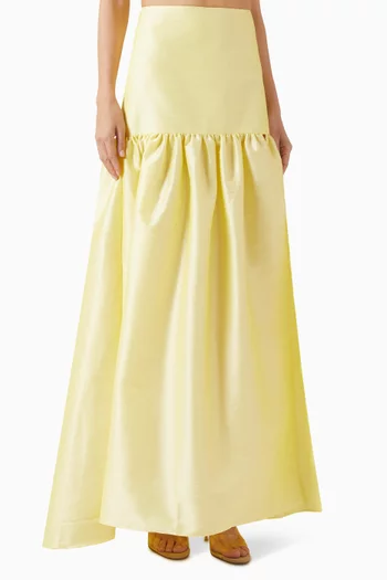 Toledo Maxi Skirt in Satin