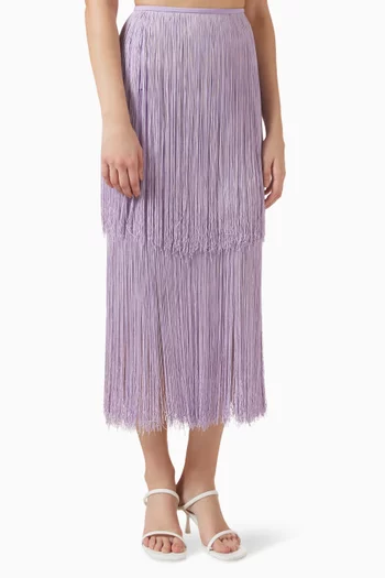 Sol Fringed Midi Skirt
