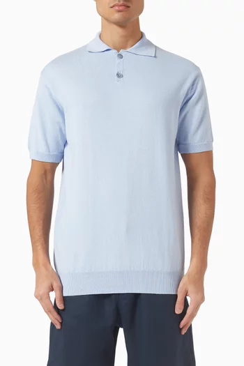 Knitted Polo Shirt in Cotton