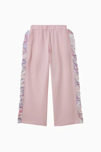 بنطال رياضي بكشكش وقصة ساق واسعة