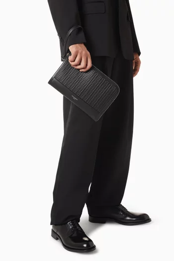 Atene Clutch Bag in Woven Plongé Calfskin
