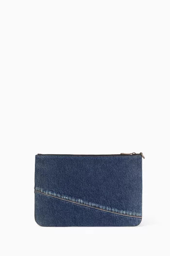 Patchwork Wristlet Bag in Denim