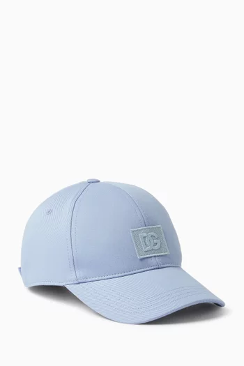 Logo-patch Cap in Cotton Gabardine
