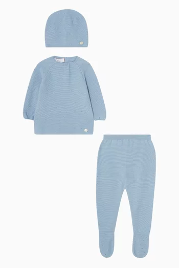 طقم هدايا ليغنغز وسترة منسوج