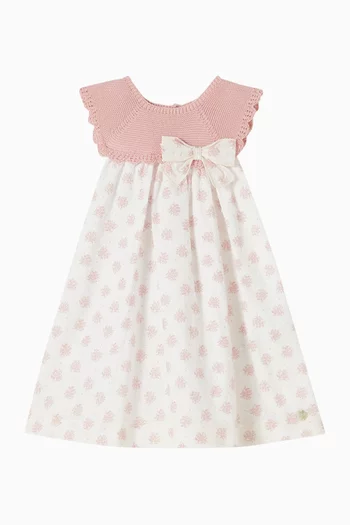 فستان منسوج بنقشة زهور