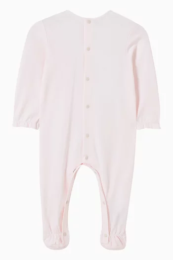 بيجاما بياقة كشكش قطن