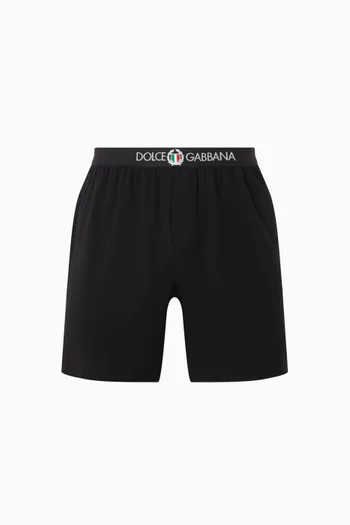 Logo Waistband Boxers in Stretch Cotton