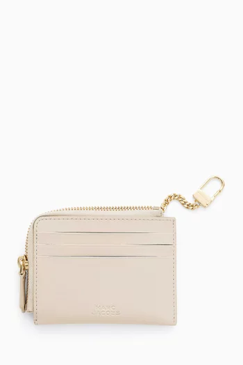 محفظة بسحّاب علوي جلد