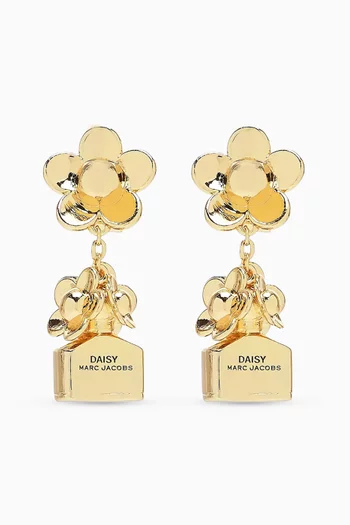The Mini Icon Daisy Earrings in Plated Brass