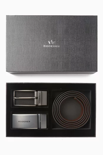 Virtuoso Reversible Belt in Italian Leather