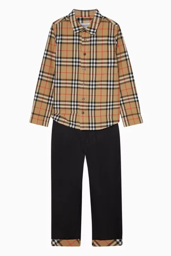 Owen Check-print Shirt in Cotton