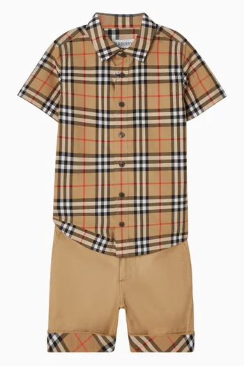 Owen Check-print Shirt in Cotton