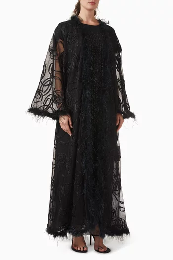 Two-piece Abaya Set in Velvet