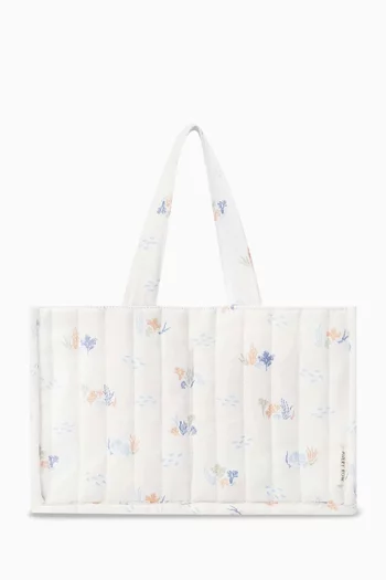 Coastline Nappy Caddy in Organic Cotton Sateen